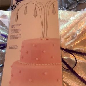 🌺Crystal Dangle Tear Drop Cake Topper